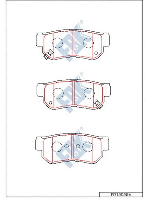 Brake Pad Set, disc brake (FD13038M)