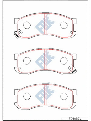 Brake Pad Set, disc brake (FD6057M)