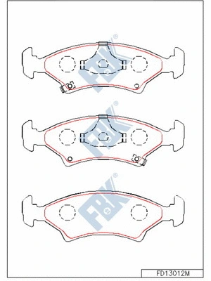 Brake Pad Set, disc brake (FD13012M)