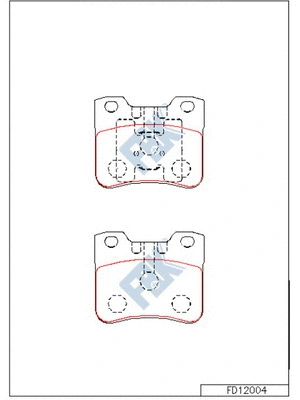 Brake Pad Set, disc brake (FD12004S)