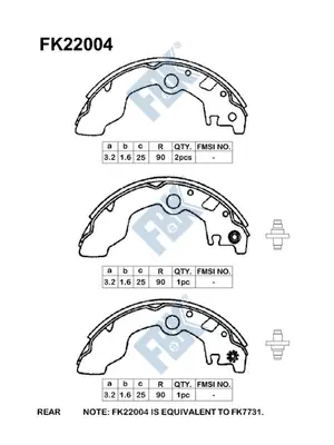 Brake Shoe Set (FK22004)
