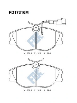 Brake Pad Set, disc brake (FD17316M)