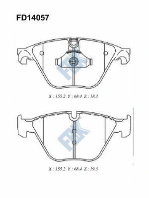Brake Pad Set, disc brake (FD14057)