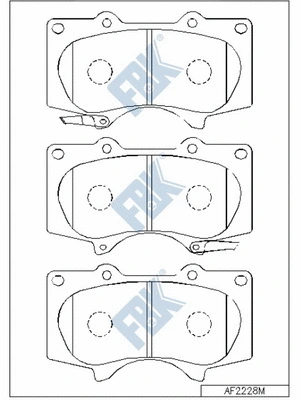 Brake Pad Set, disc brake (FD2228M)