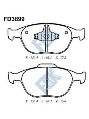 Brake Pad Set, disc brake (FD3899)