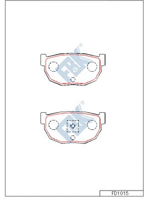 Brake Pad Set, disc brake (FD1015)