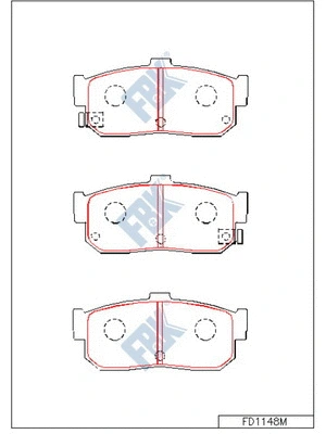 Brake Pad Set, disc brake (FD1148M)