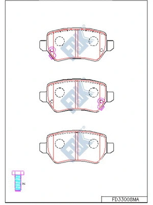 Brake Pad Set, disc brake (FD33008MA)