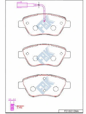 Brake Pad Set, disc brake (FD16010MA)