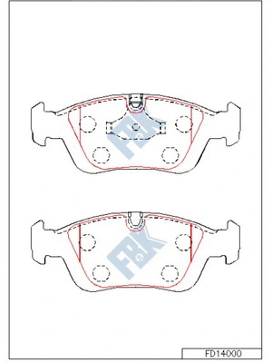 Brake Pad Set, disc brake (FD14000)