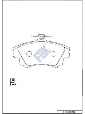 Brake Pad Set, disc brake (FD6804M)