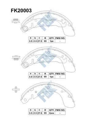 Brake Shoe Set (FK20003)
