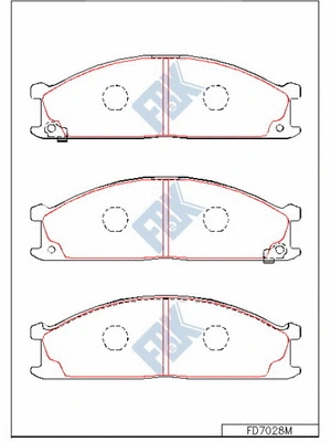 Brake Pad Set, disc brake (FD7028M)