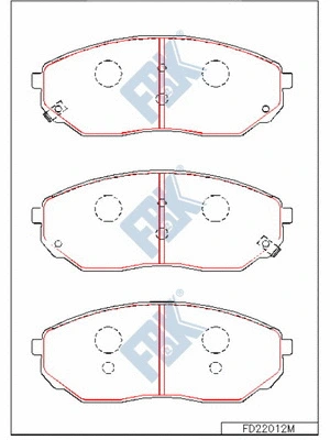 Brake Pad Set, disc brake (FD22012M)
