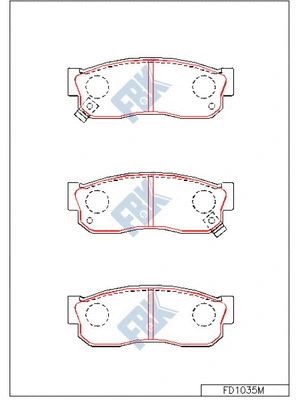 Brake Pad Set, disc brake (FD1035M)