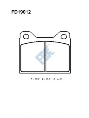 Brake Pad Set, disc brake (FD19012)