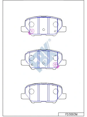 Brake Pad Set, disc brake (FD3883M)