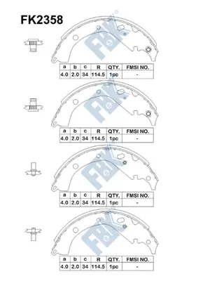 Brake Shoe Set (FK2358)