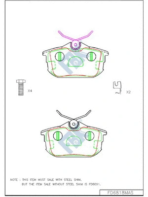 Brake Pad Set, disc brake (FD6818MAS)