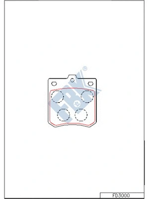 Brake Pad Set, disc brake (FD3000)