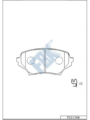 Brake Pad Set, disc brake (FD3134M)