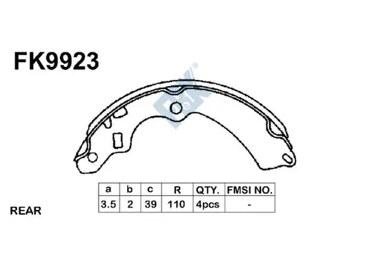Brake Shoe Set (FK9923)