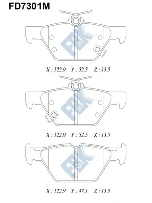 Brake Pad Set, disc brake (FD7301M)