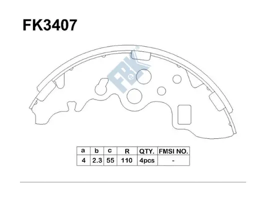 Brake Shoe Set (FK3407)