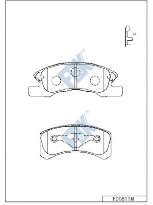 Brake Pad Set, disc brake (FD0811M)