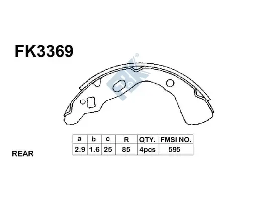 Brake Shoe Set (FK3369)