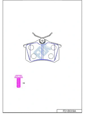 Brake Pad Set, disc brake (FD18009A)