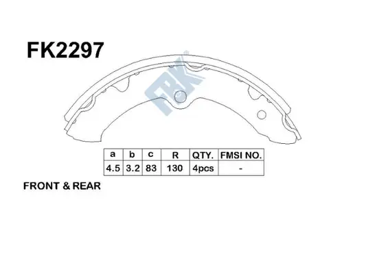 Brake Shoe Set (FK2297)