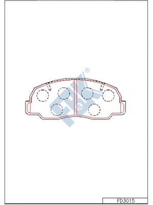 Brake Pad Set, disc brake (FD3015)