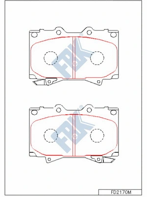 Brake Pad Set, disc brake (FD2170M)