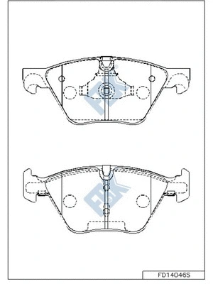 Brake Pad Set, disc brake (FD14046S)