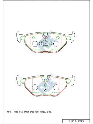 Brake Pad Set, disc brake (FD14009S)