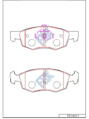 Brake Pad Set, disc brake (FD16011)
