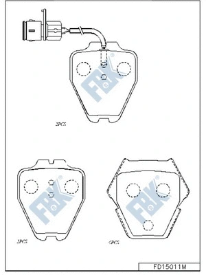 Brake Pad Set, disc brake (FD15011M)