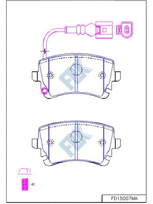 Brake Pad Set, disc brake (FD15007MA)