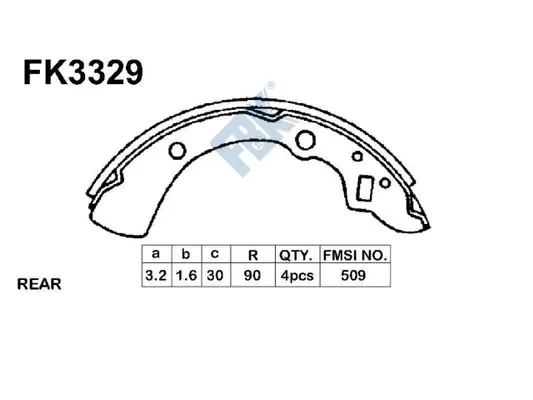 Brake Shoe Set (FK3329)