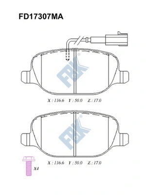 Brake Pad Set, disc brake (FD17307MA)