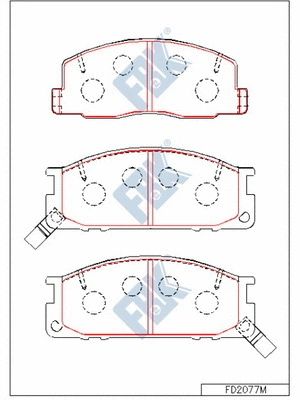 Brake Pad Set, disc brake (FD2077M)