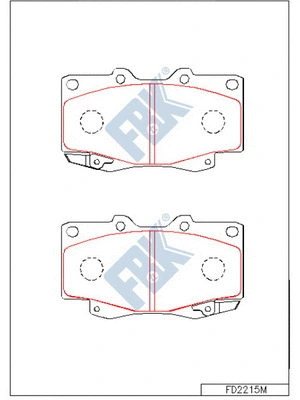 Brake Pad Set, disc brake (FD2215M)