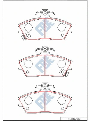 Brake Pad Set, disc brake (FD5827M)