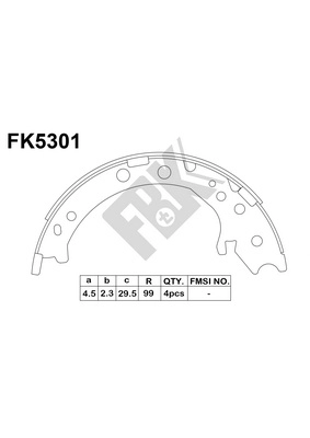 Brake Shoe Set, parking brake (FK5301)