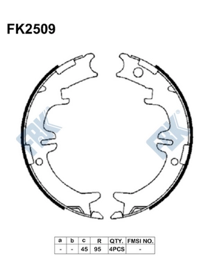 Brake Shoe Set, parking brake