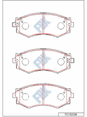 Brake Pad Set, disc brake (FD1820M)