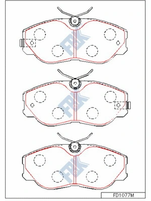Brake Pad Set, disc brake (FD1077M)