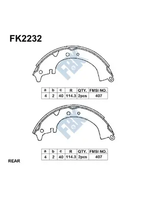 Brake Shoe Set (FK2232)