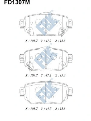 Brake Pad Set, disc brake (FD1307M)